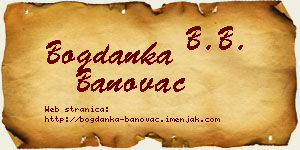 Bogdanka Banovac vizit kartica